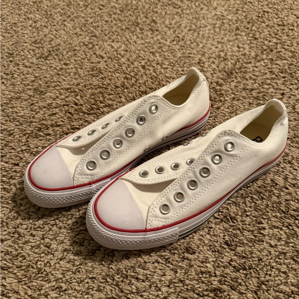 Converse White Slip-On Athletic Shoes